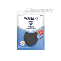 크리넥스 KF80 라이트핏 마스크 대형, 1개입, 20개, Black (검정)