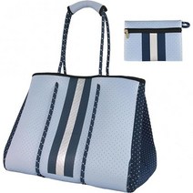 Neoprene Multipurpose Beach Bag Stylish Gym Large Pool Shoulder Tote with Small Purse …, Azur