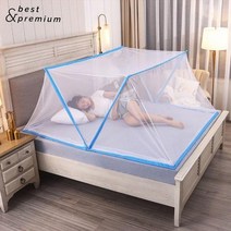 바로착 네모 원터치 텐트 착착 모기장 침대 쉘터 간편 폴딩 차박 필수 아이템, 핑크, 대형(퀸/킹)