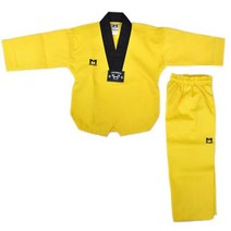 MOOSPO 무스포 태권도복 노랑색 골지 아동용 90~140