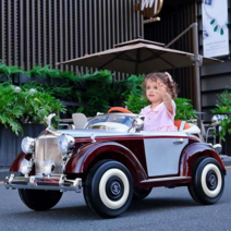 아기 푸쉬카 롤스로이스 4륜 사륜 차량 고급형 전기차, 레드