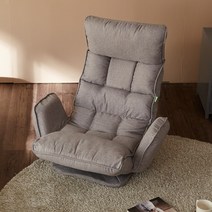 블루밍홈 베일 1인용 회전 리클라이너 거실 좌식의자, 그레이