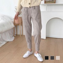 핫바 오데트 모직 밑단주름 배기 팬츠 DM221115