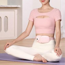 충전 무선 허리 복부 진동 온열 찜질기 온도조절 냉증 보호대 사무실 안마기 마사지, 무선 찜질목부허리 마사지벨트(핑크)