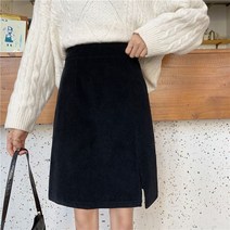 A라인 코듀로이 미니 스커트