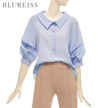 블루레이스 블루레이스 셔츠카라핀턱벌룬소매블라우스_B2M3BL5051