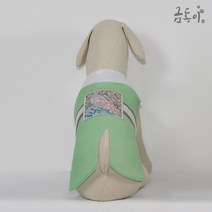 금동이 펫 GM005 연두공작패치 강아지 고양이 애견 한복, L