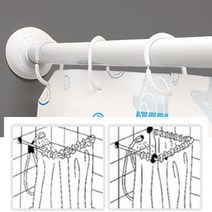 코너 활용 피팅룸 공간 분리 탈의 부스 커튼봉 커텐 벽 고정