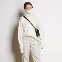 양모 터틀넥 스웨터 여성 두꺼운 니트 스웨터 가을 겨울 솔리드 오버 사이즈 풀오버 캐주얼 긴팔 따뜻한