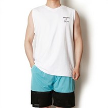 셀러허브 여성패션 [oshu] 남성 여름 해변룩 바다룩 백로고 야자수 프린팅 나시