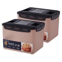 락앤락 플라스틱 직사각 원핸들 김치통 HPL890WN, 10L, 2개