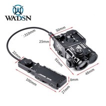 WADSN PERST-4 레이저 포인터 IR 그린 레드 블루, 블랙-블루레이저+IR(스팟)PERST-4