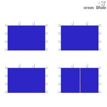 오션웨일 접이식 야외 천막 3x3 C세트 (심플바람막이 4면) 주차 행사용 포장마차 캐노피 천막, (C세트)레드