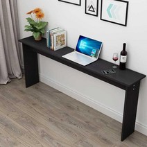 폭 좁은 테이블 쇼파 뒤 긴 슬림 보조 틈새 테이블 책상, 길이60X폭20X높이75(블랙)