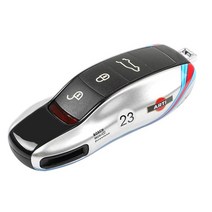 자동차 키 보호 키체인 포르쉐 마칸 카이엔 파나메라 911용 키 커버 (올드 실버), Silver