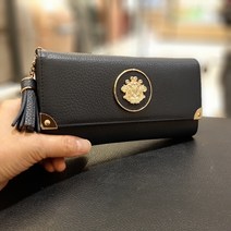 니꼴밀러 경산점 여성 소가죽 장지갑 백화점브랜드 지갑 고퀄리티 시그니처 휘장장식 선물추천상품 네이비