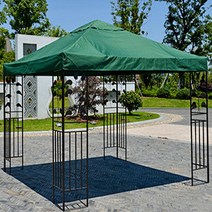 2X2/3X3M 차양 레인 가든 가제보 파라솔 저가형 원두막 홍보 천막 리조트 대형 야외용 발코니 가림막 이동식 가든 텐트 상단 커버 경량 내마모성 아웃도어 전망대 마키 교체, Green 3x3m