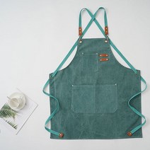 제이비안 데님 캔버스 방수 앞치마, 민트