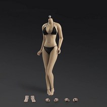 1/6 스케일 여성 바디 30.5cm(12인치) 아시안 걸 타입 심리스 피규어 바디 매우 유연한 대형 가슴 미니어처 액션 피규어 수집용 (선탠 스킨 AB001S), Suntan Skin Ab001s