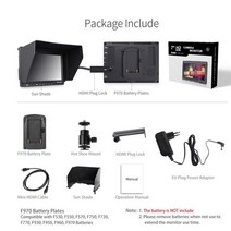 프리뷰모니터 필월드 7 인치 HD 1280x800 DSLR 4K 필드 HDMI AV, 협력사, EU 플러그 어댑터