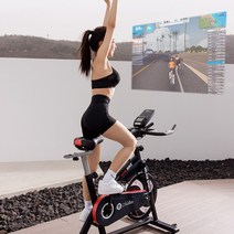멜킨 스마트 스핀바이크 15kg 가정용 실내자전거 스피닝 즈위프트 게임 사이클 운동기구, 바닐라, 방문설치