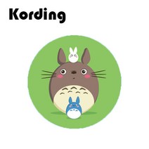 코딩 KD-34 원형 스마트폰 마그네틱 자석 디자인 철판 플레이트, 1개, 70. 토토로 4cm