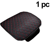 차 커버 쿠션 차 pu 가죽 범용 인테리어 사계절 보호 세트 의자 매트 차 링, 레드 라인 프론트 1pc
