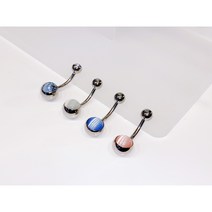 [배꼽 피어싱] 글래스•원석 belly piercing