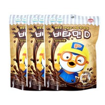 뽀로로 데일리 비타츄잉정 비타민D 초코맛, 초코x3개, 15정, 3봉