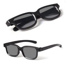 RealD 시네마 3D 영화 극장 시스템 성인용 수동 편광 안경 2 피스, [01] 2PCS Black