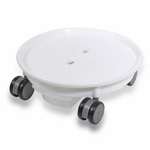 화분이동 물받침 원형 화분받침대 대형 운반카트 화분소품, 화이트