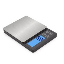 커피저울 주방전자저울 계량저울 600g 3kg0.1g 0.01g 휴대용 스테인레스 스틸 디지털 전자 정밀 주방 식품 규모 전자 규모 보석 규모, 검은색, 3kg 0.1g