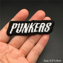 와펜 패치 자수 열접착 흑백 자수 패치 줄무늬 의류 아플리케 철 스티커 바느질 Diy 장식 배지 태극기 리폼 캐릭터 밀리터리 알파벳, 14 PK-0051