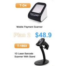 [해외] 모바일 지불을위한 2D 바코드 스캐너 QR 코드 리더 유선 USB 드라이브 호환 모든 시스템, Plan 2