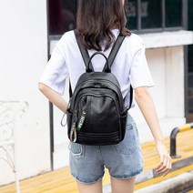 여성 미니백팩 1P 자수 스트랩 대학생 패션 가죽 가방 책 캐주얼 직장인