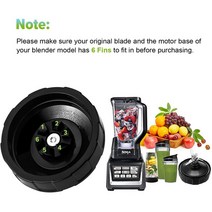 닌자 교체용 볼 컴 날 패킹 6 핀 블렌더 블레이드 교체 부품 Nutri Ninja 1000W 자동 IQ BL480D BL480 BL480-70 BL480W-70 BL481-70