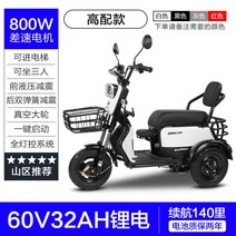 소형 3륜 노약자 전동차 바이크 전기 스쿠터 카트 삼륜 노인 어르신, 06. 800W 모터 / 60V 32AH 리튬 _확인, 10 800W 60V 32AH