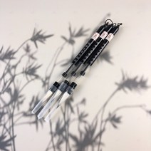 서예붓 먹물 충전형 한자 글쓰기 화방 서예 문방사우, C) 대