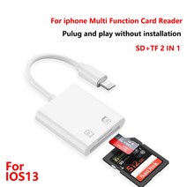 IXUR C57 SD TF 메모리 카드 리더기용 번개의 멀티 리더기 아이폰 6/7/8/X/XR/11 용 IOS13 지원
