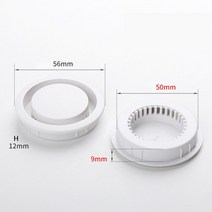 환풍기 커버 댐퍼 역풍방지 주방 라운드 플라스틱 환기구 가구 캐비닛 옷장 보이지 않는 그릴 커버 디퓨저, 03 WHITE