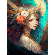 우드 직소퍼즐 나비요정 온갖 꽃들이 만발한 천사 여신 미녀 행운 가져다주는 일러스트 조각퍼즐 집에서 즐기는 취미생활 감압 집중력향상 선물용 300 500 1000피스[티레오], 300피스, 플라워나비요정 퍼즐선택17