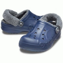 크록스 크록스 바야 라인드 퍼즈 스트랩 클로그 네이비 / 청회색 206633-4HE