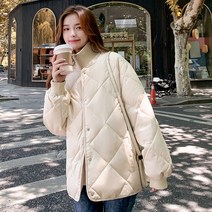 오버클래쓰 여성 아우터 자켓 점퍼 패딩 루즈핏 간절기 경량 누빔
