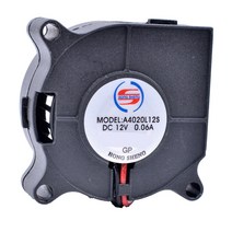 냉장고 팬모터 냉동고 냉각 혁명 A4020L12S DC 12V 0.06A 2 핀 브러시리스 냉각기 원심 송풍기 팬 4020, 한개옵션0