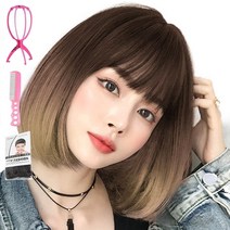 가발위드 단발 투톤 스트레이트 미엔느 + 가발걸이1개 + 가발전용빗1개 + 가발망1개 세트, 1세트, 베이지