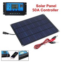 태양광패널 태양열설치 아파트태양광 전지판넬 모듈패널 20w 18v 키트 컨트롤러가 포함, 50a 컨트롤러 포함