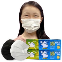 크린테크 365헬스데이 국산 일회용 귀안아픈 마스크 아동용 성인용 240매입(60매입 4박스), 아동용 4BOX, 흰색