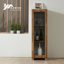 하원가구 데이지 낮은 400 도어형 유리 장식장 진열장, 멀바우