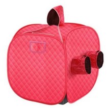 가정용사우나 욕조 사우나 반신 간이 건식 습식 1인 개인 가정용 휴대용 접이식 스팀 스파 룸 텐트 기선없이 한 사람 또는 두 사람을위한 체중 감량 전신 슬리밍, 두 사람 빨간색