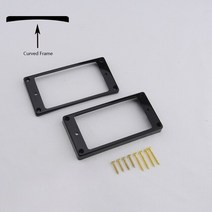 픽시 자전거 프레임 세트 셋 곡선/플랫 험버커 픽업 마운팅 프레임/링 기타 액세서리 1 세트, 04 BK Curved GD